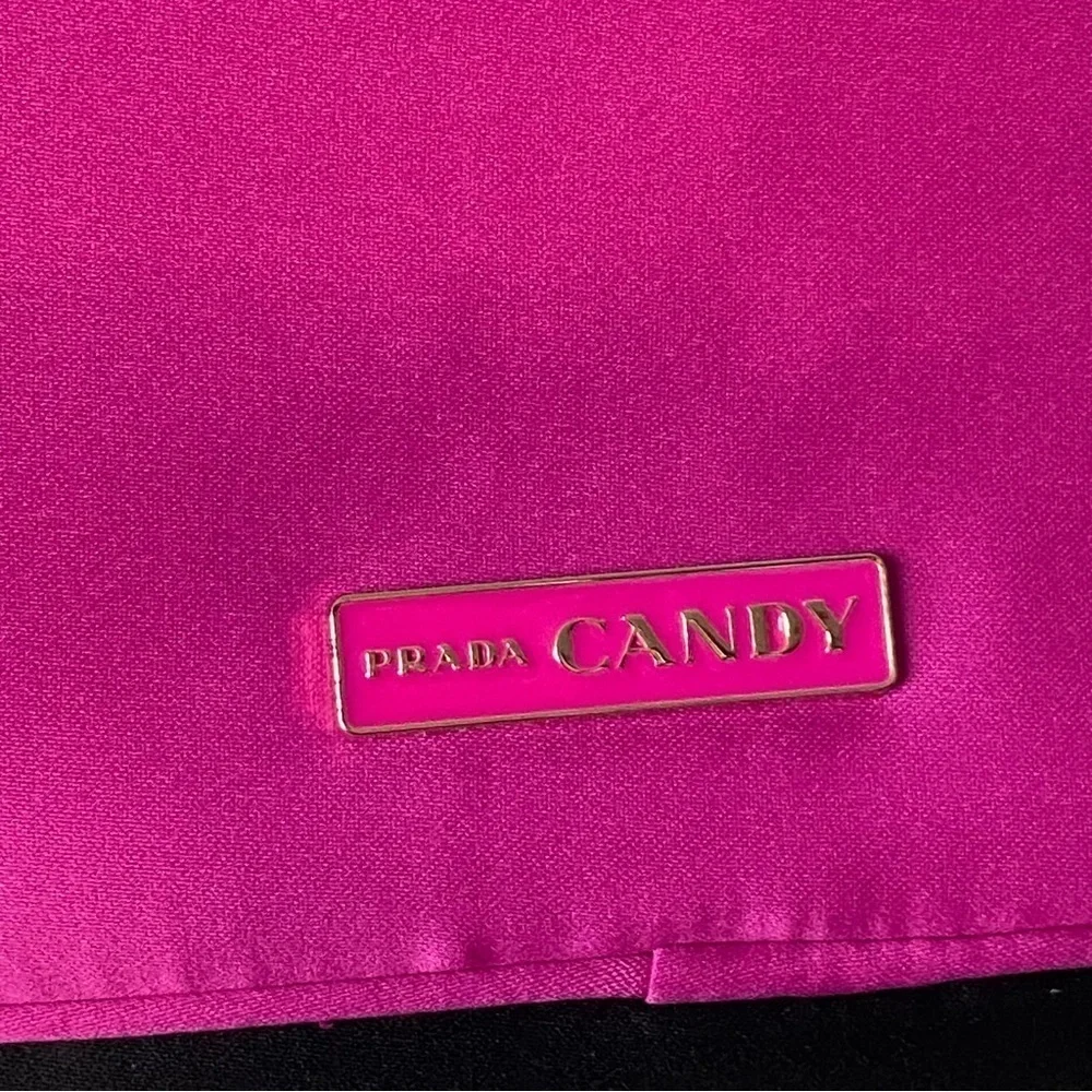 PRADA / Candy Pink & Black Cosmetic Bag